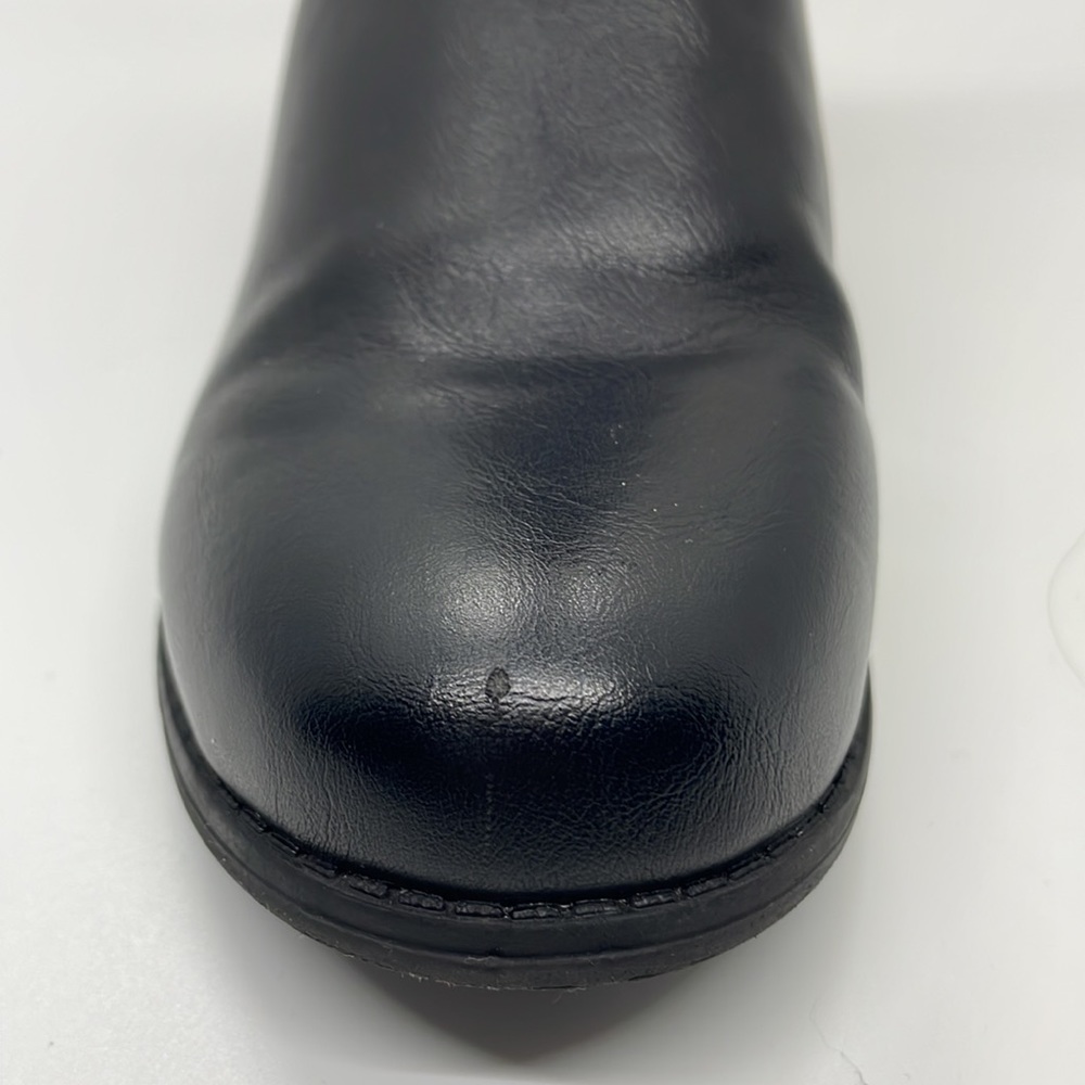 👢 EUC 👢 Michael Kors Emma Derby Black Faux Leather Boots girls with box - Picture 5 of 16